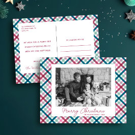 Simple Modern Family Photo God jul Helg Vykort