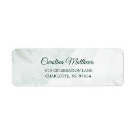 Simple Modern Floral Wedding Return Address Returadress Etikett