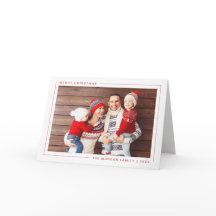 Simple Modern God jul Photo Card - Anpassningsbar
