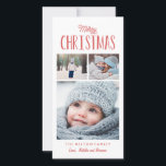 Simple Modern God jul Photo Collage Julkort<br><div class="desc">Sprid beundran i år med den här snyggten och det moderna 3-foto-helgdag.</div>