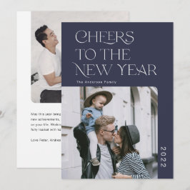 Simple Modern Gott nytt år 2022 Photo Helgdag Ca Julkort