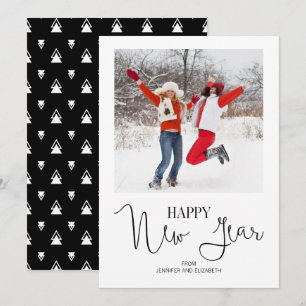 Simple Modern Gott nytt år Fotto Card Julkort