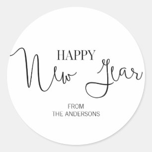 Simple Modern Gott nytt år Sticker Runt Klistermärke
