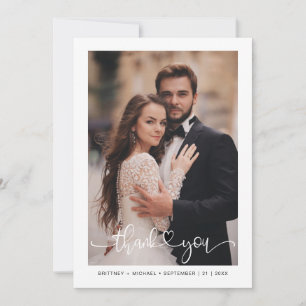 Simple Modern Hand-Lettered Heart Photo Tack Kort