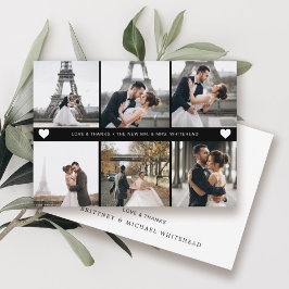 Simple Modern Hand-Lettered Photo Collage Black Tack Kort