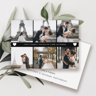Simple Modern Hand-Lettered Photo Collage Black Tack Kort