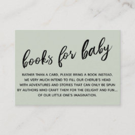 Simple Modern Handwrite Bok Request Sage Tilläggskort