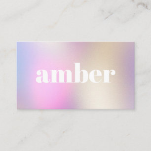 Simple Modern HoloGraph Iridescent Makup Visitkort