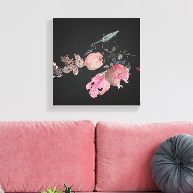 Simple Modern Japansk Art Urakami Shunkin Canvastryck (Insitu (Vardagsrum))