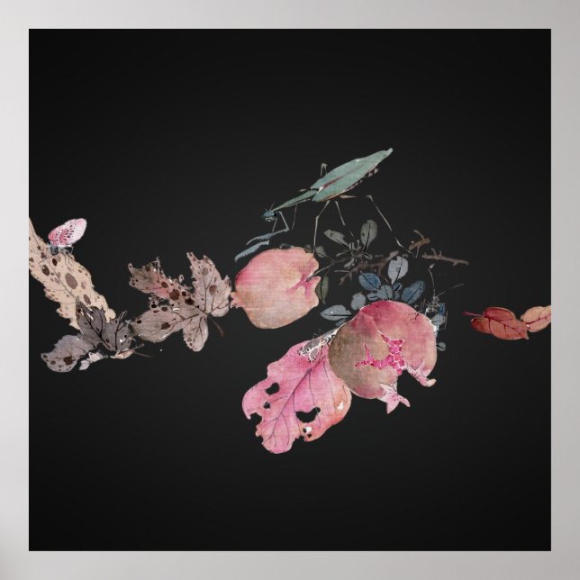 Simple Modern Japansk Art Urakami Shunkin Poster (Framsidan)