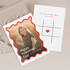Simple Modern Kids Photo Classroom Valentine's Anteckningskort