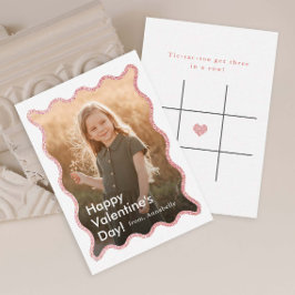 Simple Modern Kids Photo Classroom Valentine's Anteckningskort