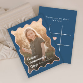Simple Modern Kids Photo Classroom Valentines Anteckningskort