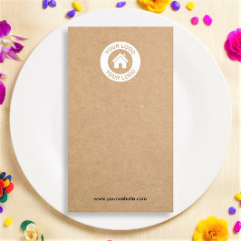 Simple Modern Kraft Earring Jewelry Visning Card Visitkort