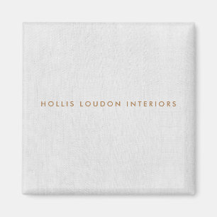 Simple Modern Light Grått Linen "look" Magnet
