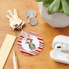 Simple modern merry christmas calf Cow OX pattern Nyckelring