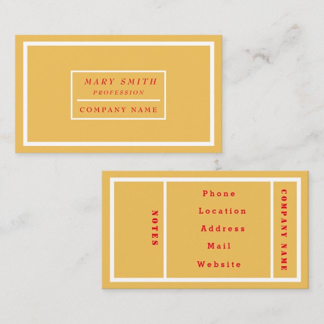 Simple Modern Mimosa Visitkort (Fram/baksida)