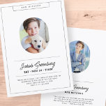 Simple Modern Minimalist Photo Pub Mitzvah Inbjudningar<br><div class="desc">Design består av enkel typografi med sans serif- och skriptteckensnitt.</div>