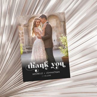 Simple Modern Minimalist Photo Wedding  Tack Kort