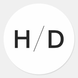 Simple Modern Monogram bröllopsinbjudan - etikett