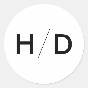Simple Modern Monogram bröllopsinbjudan - etikett