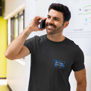 Simple Modern Monogram och Namn T Shirt