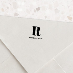 Simple Modern Monogram Självfärgande Stämpel