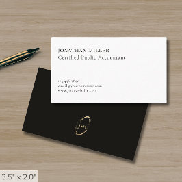 Simple Modern Monogram Visitkort