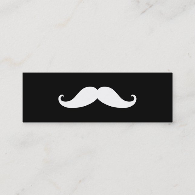 Simple Modern Mustache Barber Shop Mini Visitkort (Framsida)