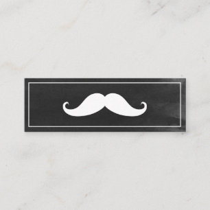 Simple Modern Mustache Barber Shop Mini Visitkort