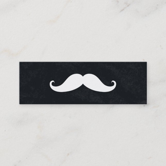 Simple Modern Mustache Barber Shop Mini Visitkort (Framsida)