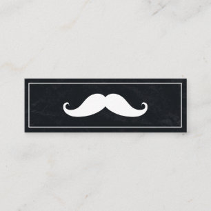 Simple Modern Mustache Barber Shop Mini Visitkort