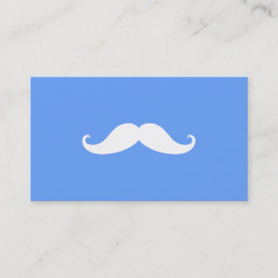 Simple Modern Mustache Barber Shop Visitkort