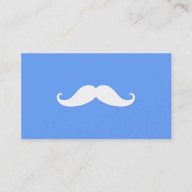 Simple Modern Mustache Barber Shop Visitkort (Framsida)