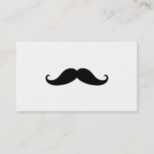 Simple Modern Mustache Barber Shop Visitkort