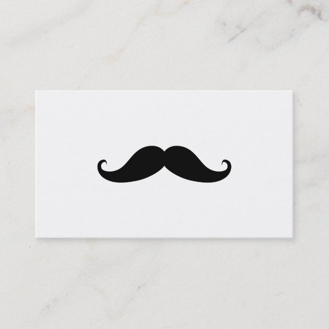 Simple Modern Mustache Barber Shop Visitkort (Framsida)