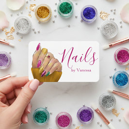 Simple Modern Nail Technician Salon Use Visitkort