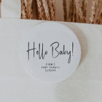 Simple Modern Neutralt Baby Shower Hej Baby