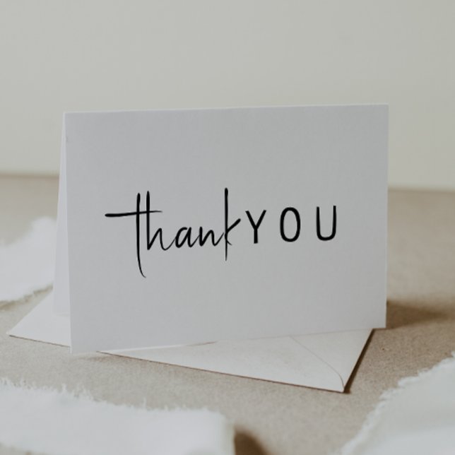 Simple Modern Neutralt Baby Shower med mapp Tack Kort (Skapare uppladdad)