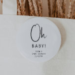 Simple Modern Neutralt Baby Shower Oh Baby Knapp<br><div class="desc">Fira din lilla med vår enkla moderna neutralt babydusch på åskknapp baby, med en minimalistisk svartvit design som är modern och söt. Med sin rena, boho-inspirerade estetik är contemporaryn, gender-neutralt-vibe perfekten för att välkomna en pojke eller flicka under vilken säsong som helst - oavsett om det är fall, vinter, vår...</div>