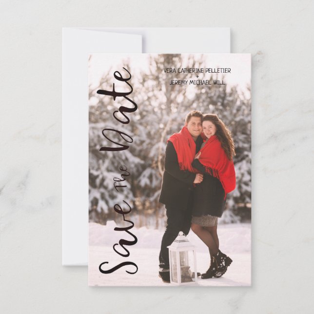 Simple Modern Personalized Photo Engagement Couple (Framsida)
