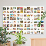 Simple Modern Personlig 96 Photo Collage Canvastryck<br><div class="desc">Skapa din egen personlig fotokollage poster med 96 av bilder:n.</div>