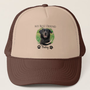 Simple Modern Pet Best Friend Photo Namn Keps