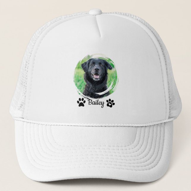 Simple Modern Pet Photo Namn Keps (Framsida)