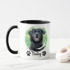 Simple Modern Pet Photo Namn Mugg