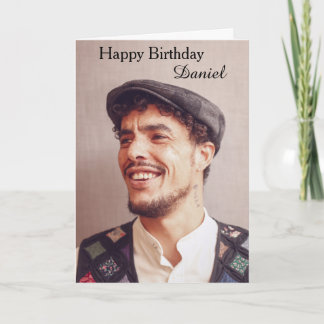 Simple Modern Photo Birthday Card Kort