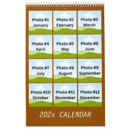 Simple Modern Photo Collage Minimalist Anpassnings Kalender