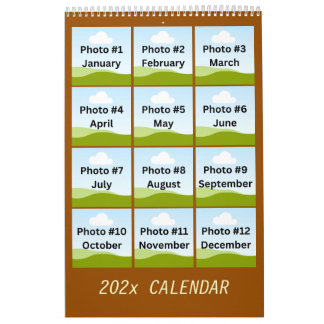 Simple Modern Photo Collage Minimalist Anpassnings Kalender