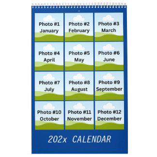 Simple Modern Photo Collage Minimalist Anpassnings Kalender