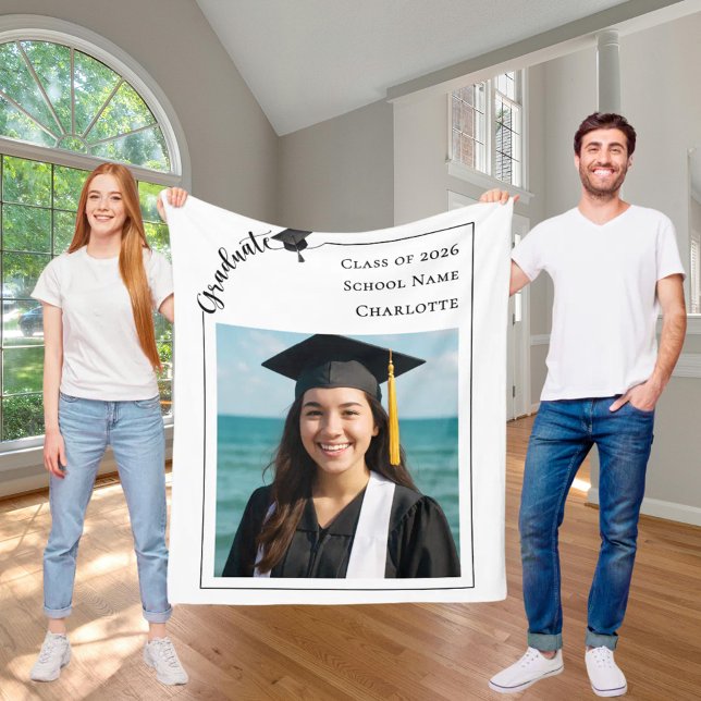 Simple modern photo Graduate Fleecefilt (Skapare uppladdad)